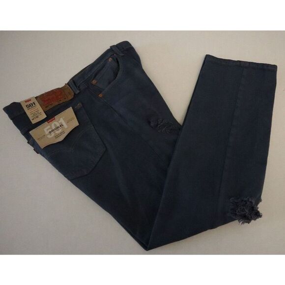 Levi's 501 Original Men's Sz 36x32 Blue Regular Fit Straight Jeans $70 - Picture 6 of 7